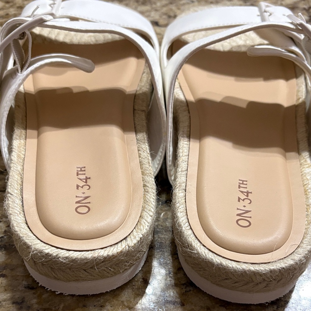 ON-34™ Women's White Buckle Sandals - Picture 6 of 7